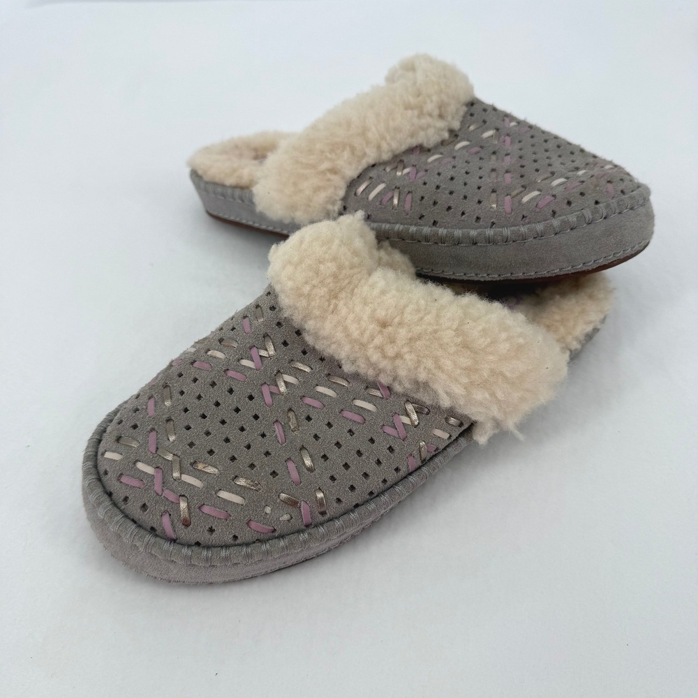 UGG‎ Women's Aira Tehuano Gray Passion Slippers Scuffs Shoes Sz 7